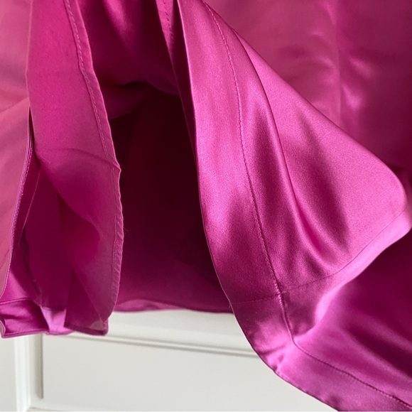 Moda International Pink 100% Silk Party Dress Halter Barbie Fit & Flare Size 2 - Picture 15 of 17